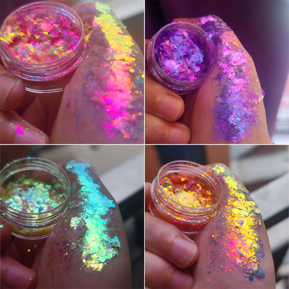 Nail Glitter Chrome - Glinsterende Kameleon Nagel Opaal Vlokken Magische