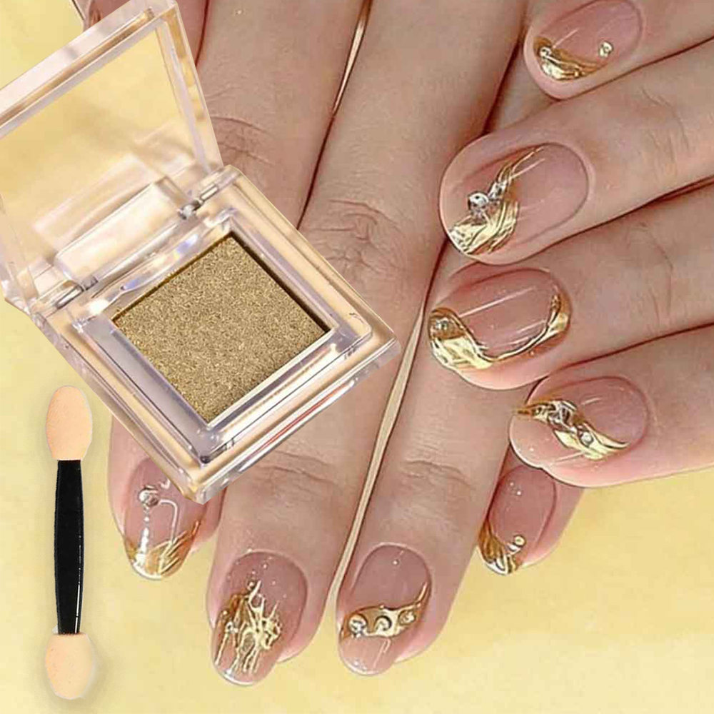 Nail Glitter Chrome - Solid Magic Mirror Gold Chrome Poeder