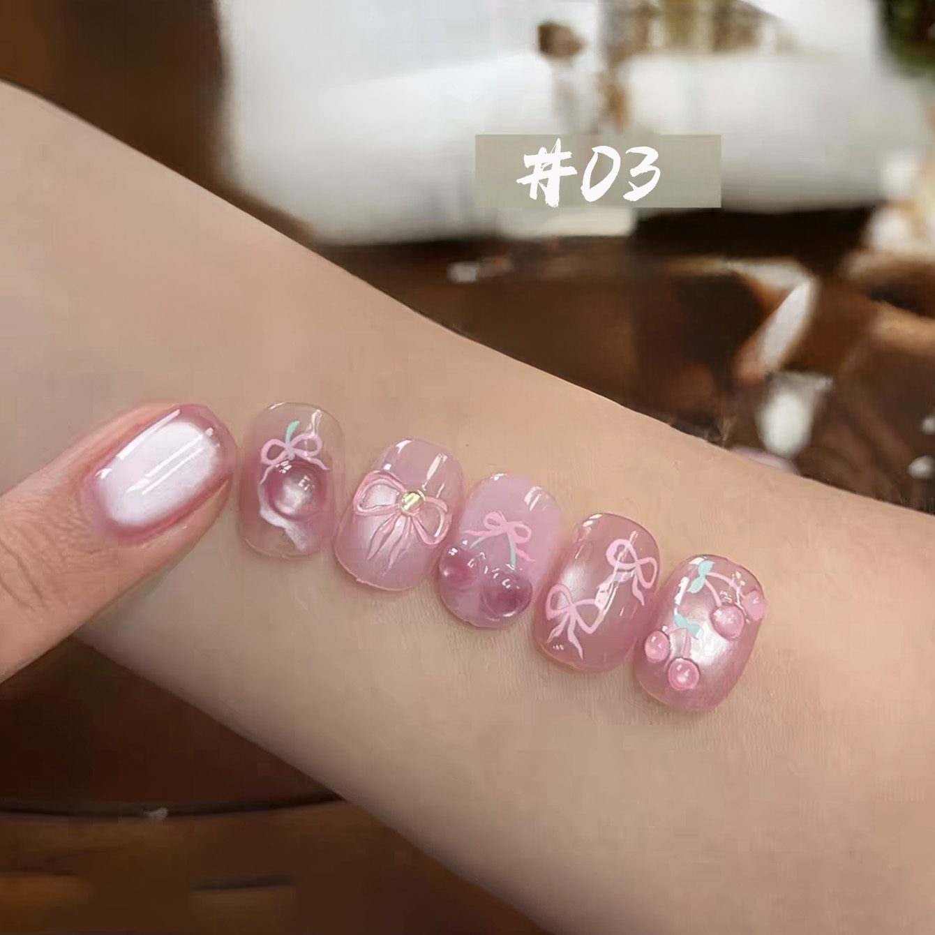 Nail Art Cat Eye Pink - 1 stuk TC Cloud Forest Roze