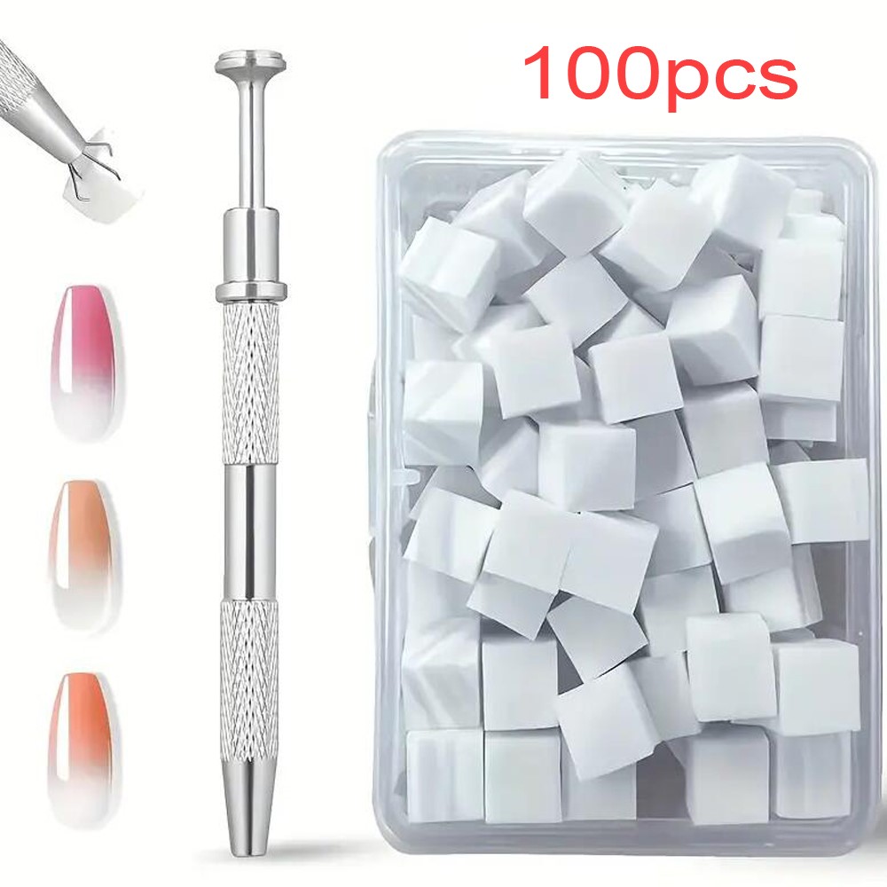 Nail Art Pinterest - 50/100 Stuks Witte Mini Nagelspons Met