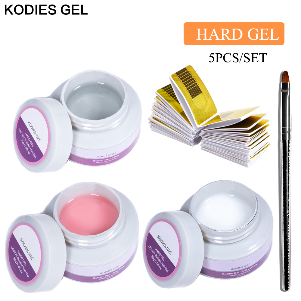 Polygel Nail Kit - Kodies Gel 5 Stks/set Uv Builder