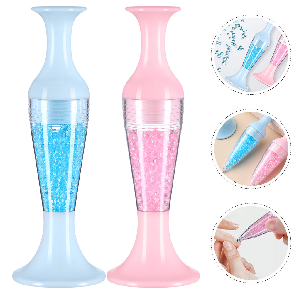 Nail Art Dotting Tool - 2 stuks Diamond Art Pen, bloemvaasvormige