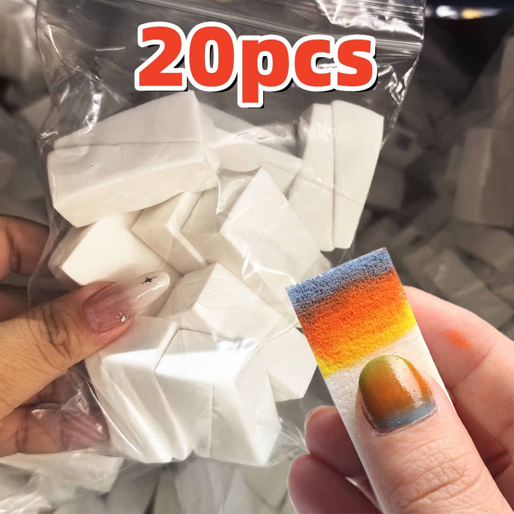 Nail Art Pinterest - 20/50 Stuks Witte Zachte Spons Nagel