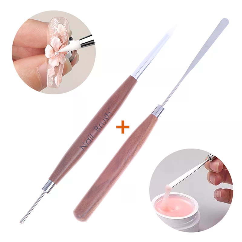 Nail Art Dotting Tool - 2 stuks dubbelzijdige siliconen stippenpen met