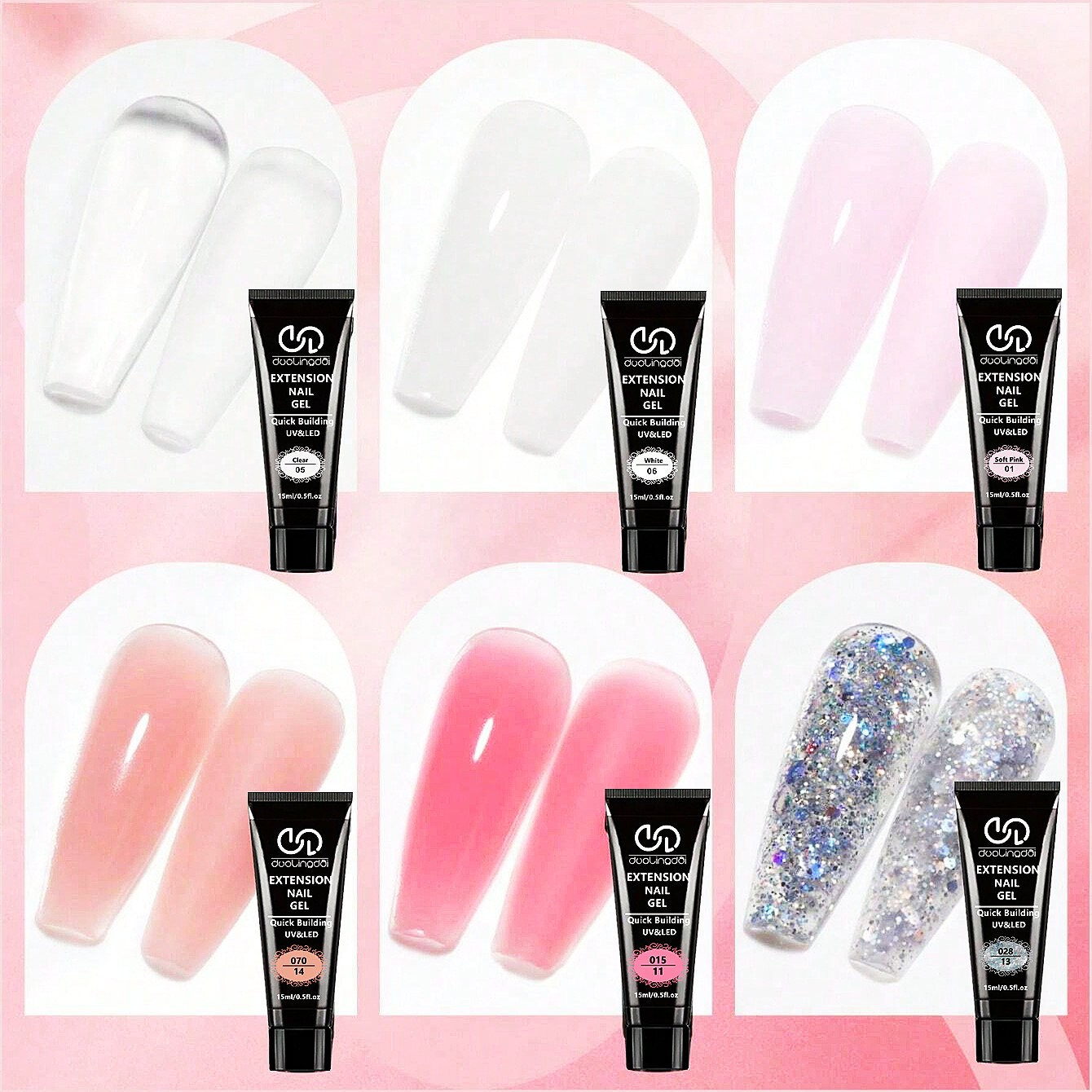 6 kleuren poly extension gel n - Polygel Nail Kit recensie en prijs