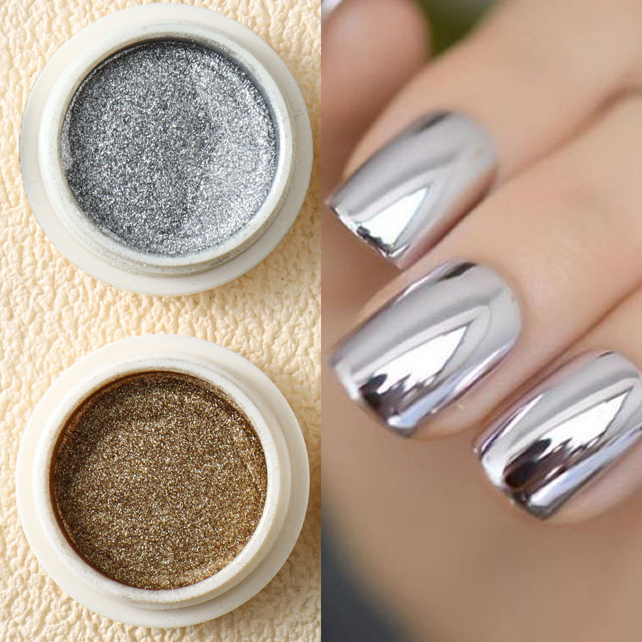 6pc goud metallic spiegel glit - Nail Glitter Chrome recensie en prijs