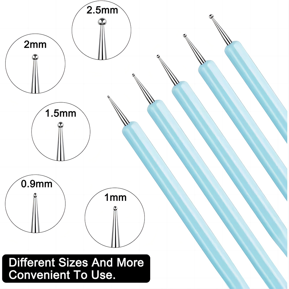 5/10 Stuks Siliconen Klei Beel - Nail Art Dotting Tool recensie en prijs
