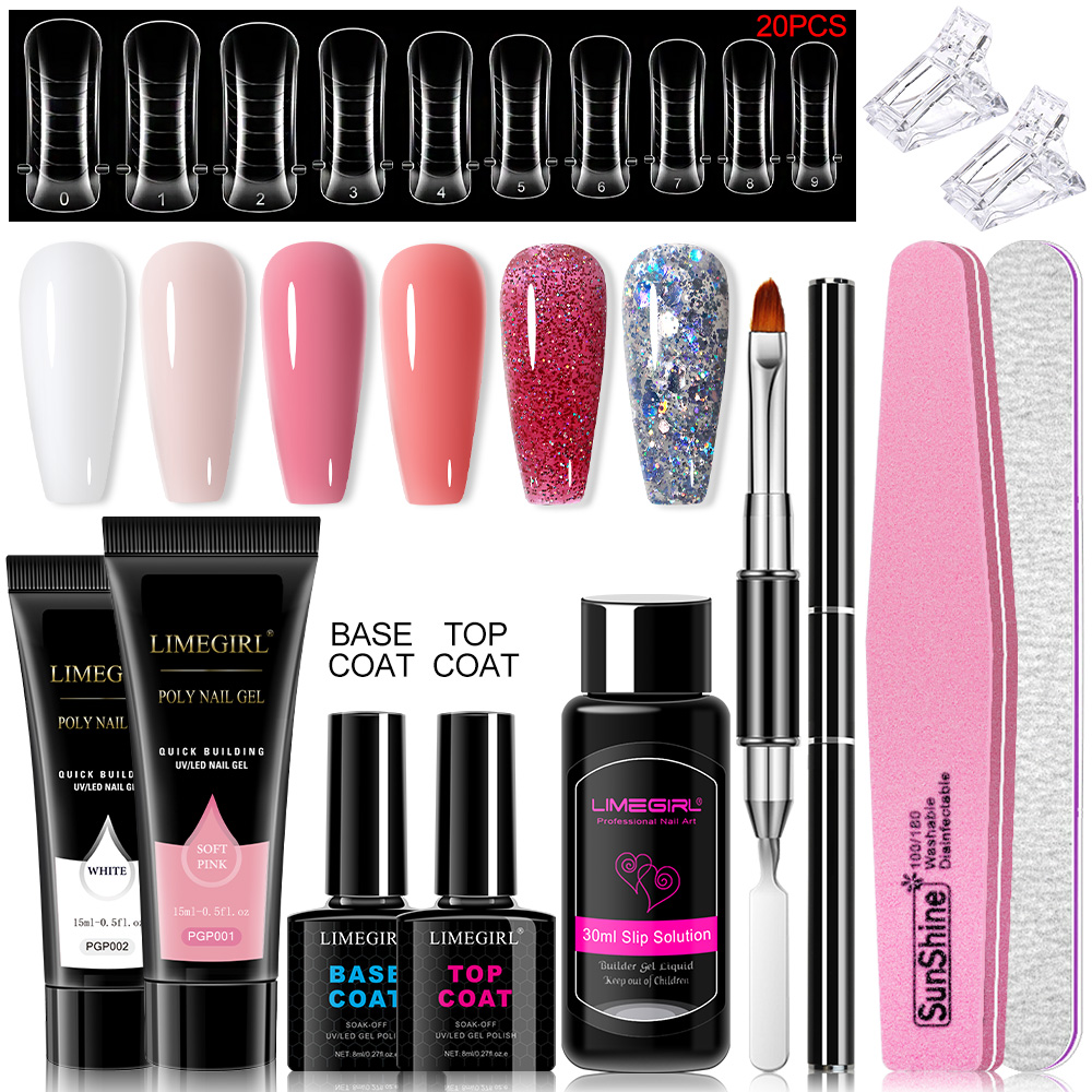 Poly-nagelgelset voor verlengn - Polygel Nail Kit recensie en prijs