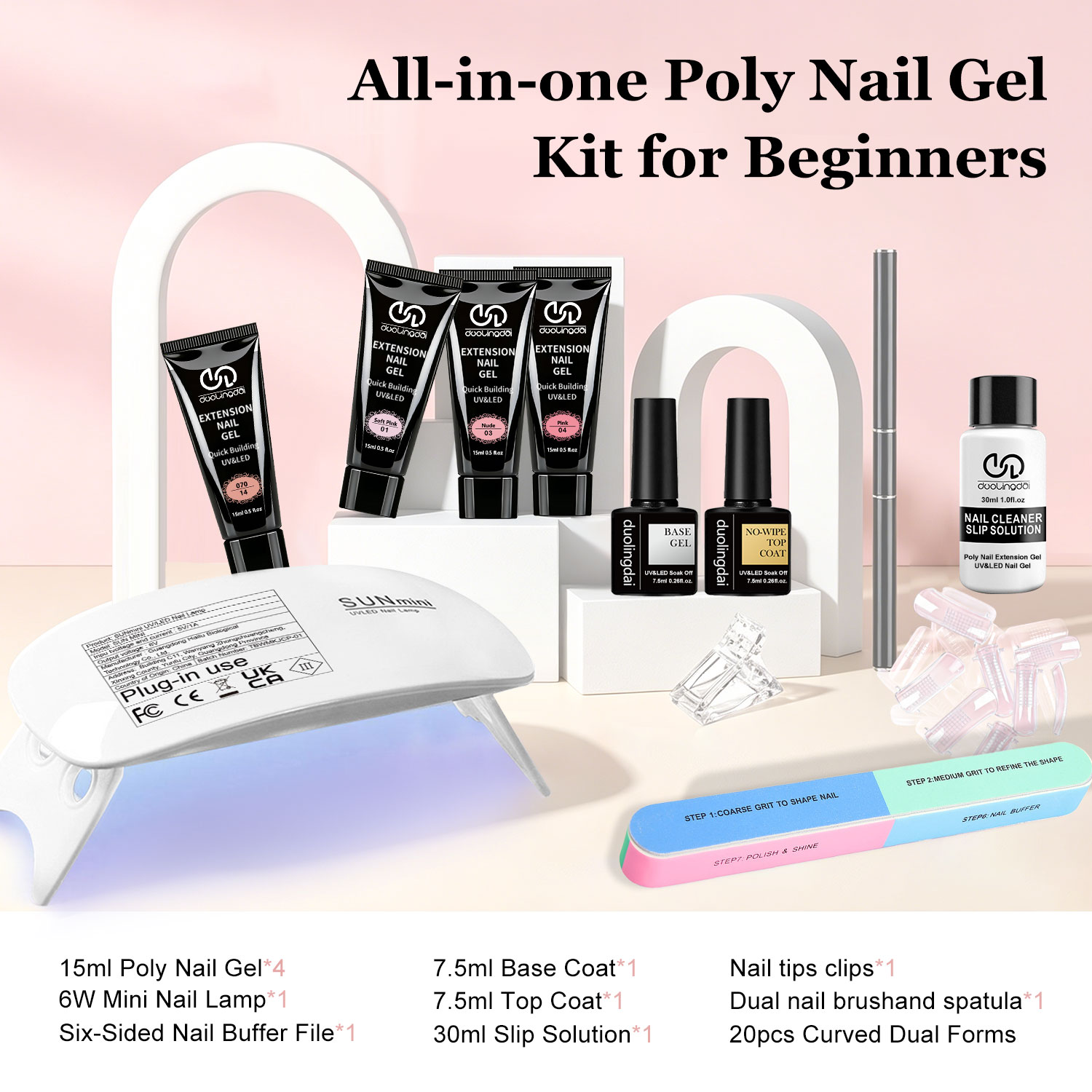 Duolingdai 4 Kleuren Poly Nage - Polygel Nail Kit recensie en prijs