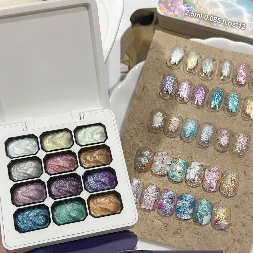 12 Kleuren Aurora Solid Nagell - Nail Glitter Chrome recensie en prijs