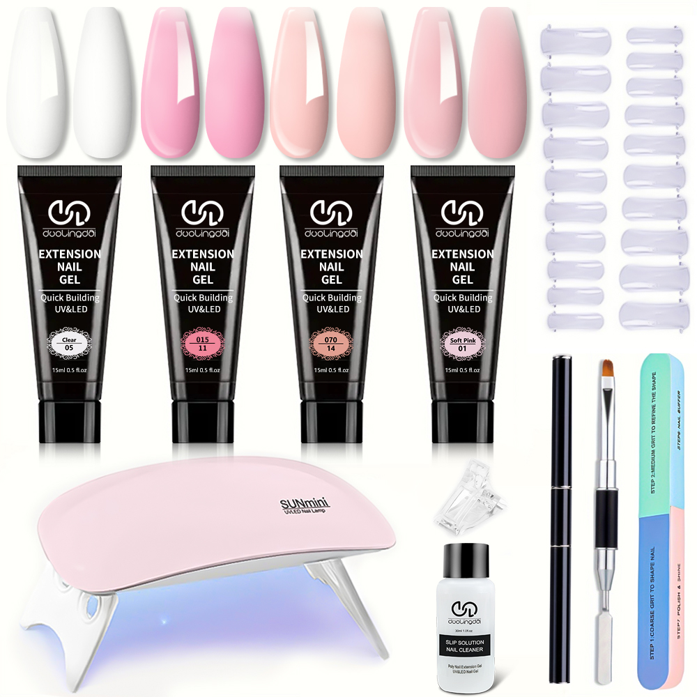 4-kleuren poly gel nagelverlen - Polygel Nail Kit recensie en prijs