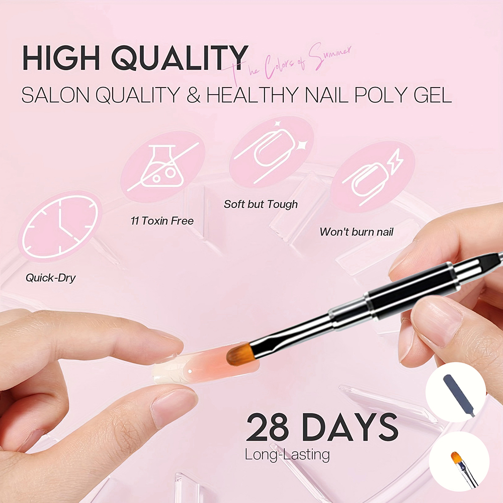 4-kleuren poly gel nagelverlen - Polygel Nail Kit recensie en prijs