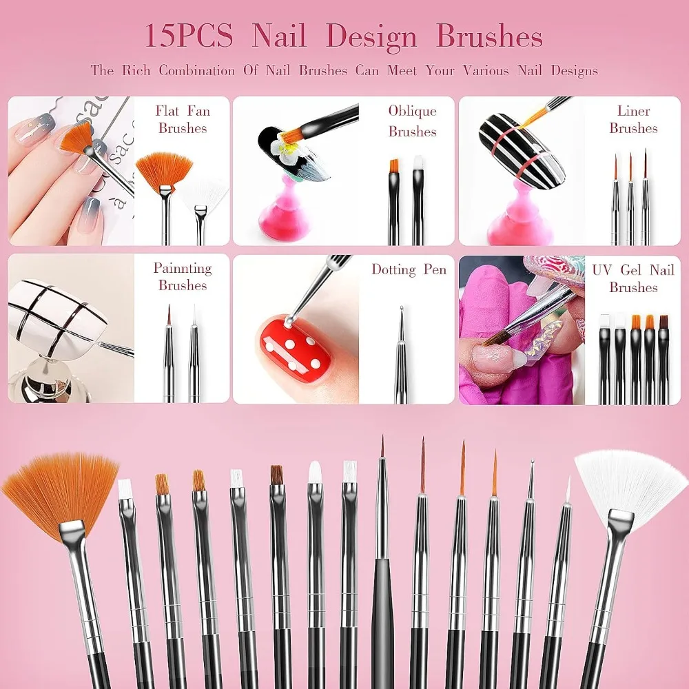 32 stuks nagelkunstborstels, a - Nail Art Dotting Tool recensie en prijs