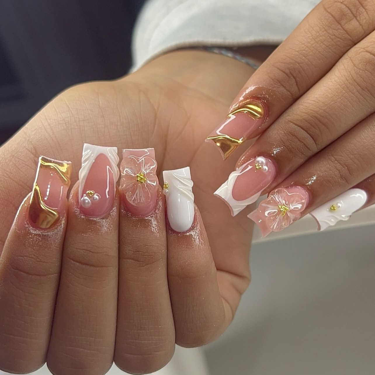 24 stuks zoete medium vierkant - Nail Art Press On recensie en prijs