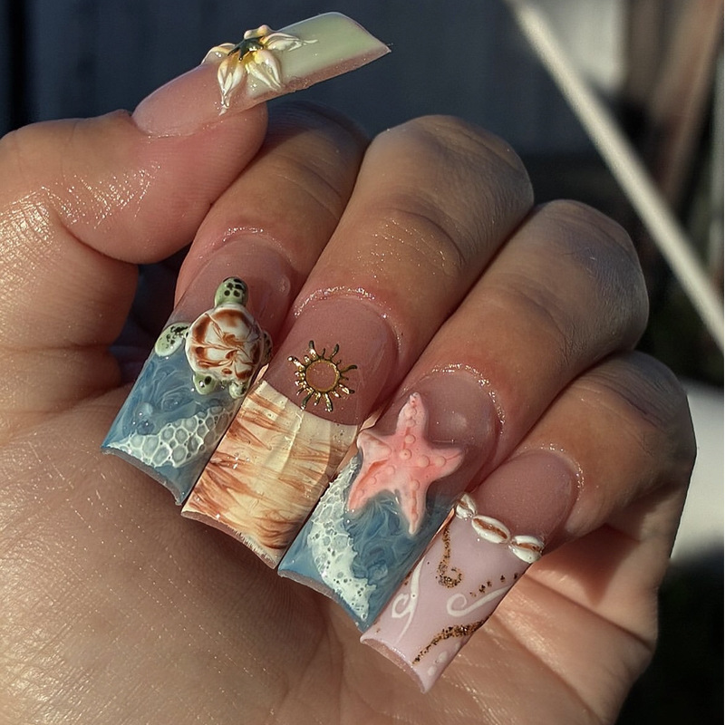 24 stuks zoete medium vierkant - Nail Art Press On recensie en prijs