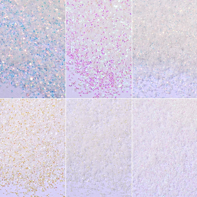 6 Stks/set Eenhoorn Aurora Wit - Nail Glitter Chrome recensie en prijs
