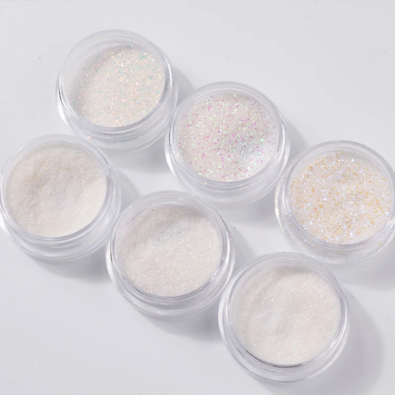 6 Stks/set Eenhoorn Aurora Wit - Nail Glitter Chrome recensie en prijs