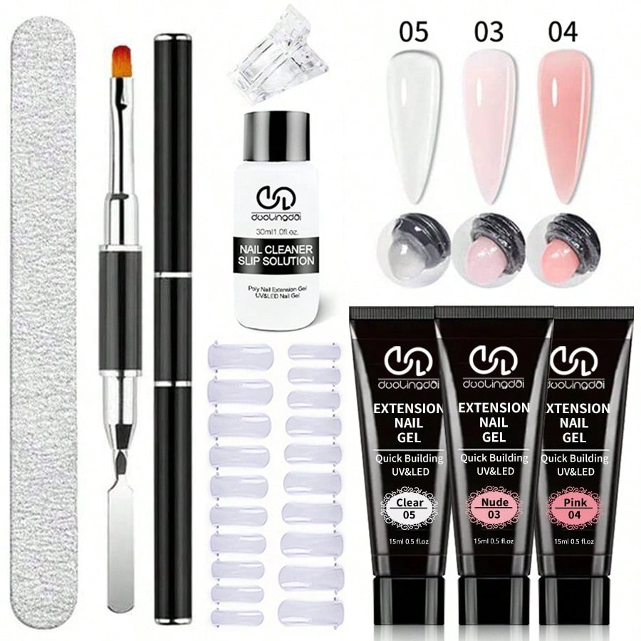 8 stks/set Poly Extension Gel  - Polygel Nail Kit recensie en prijs