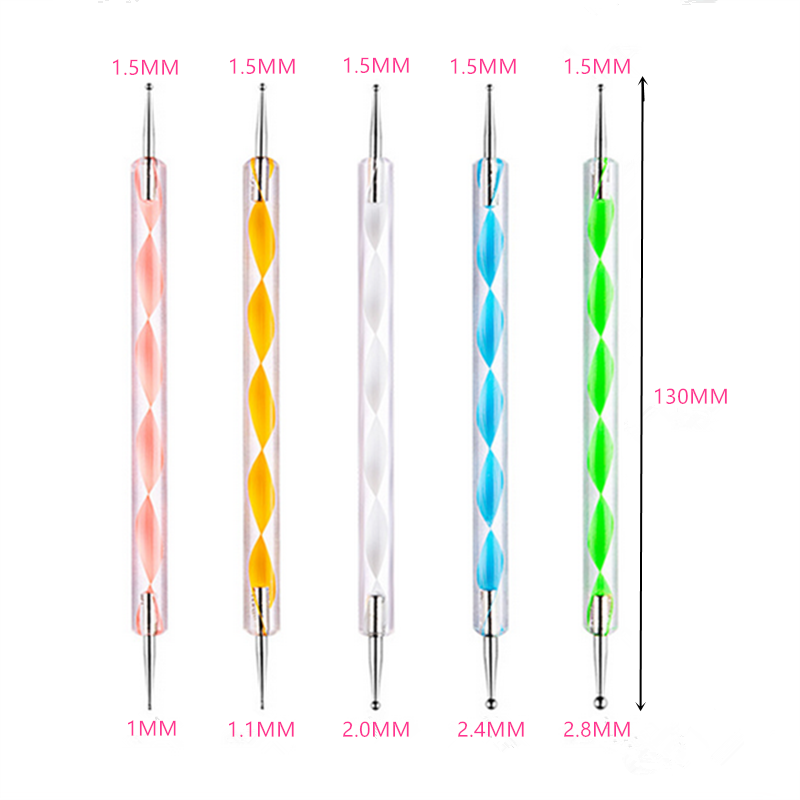 5 stuks 2-weg stippenpenhulpmi - Nail Art Dotting Tool recensie en prijs