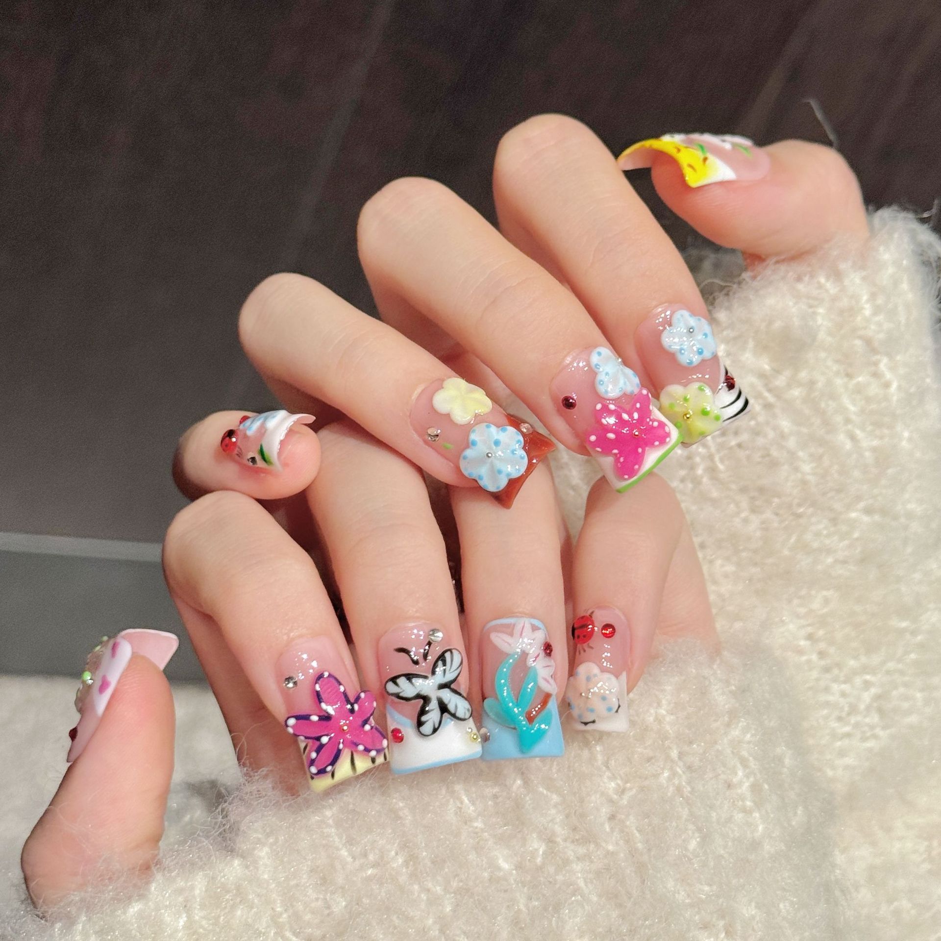 10 stuks handgemaakte eendvorm - Nail Art Press On recensie en prijs