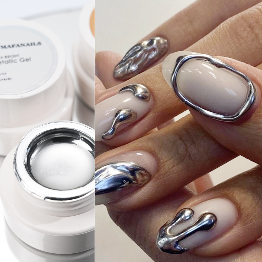 5ml Zilver Goud Metallic Gel N - Nail Glitter Chrome recensie en prijs