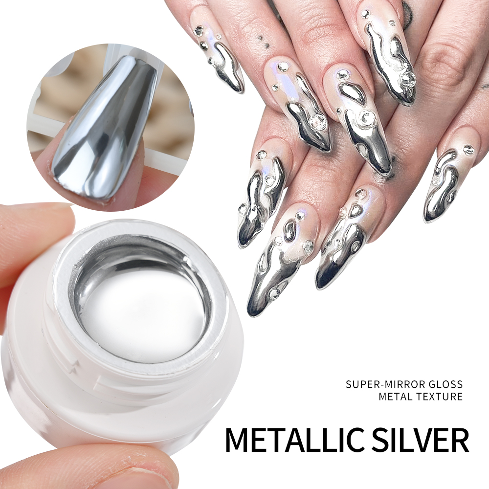 5ml Zilver Goud Metallic Gel N - Nail Glitter Chrome recensie en prijs