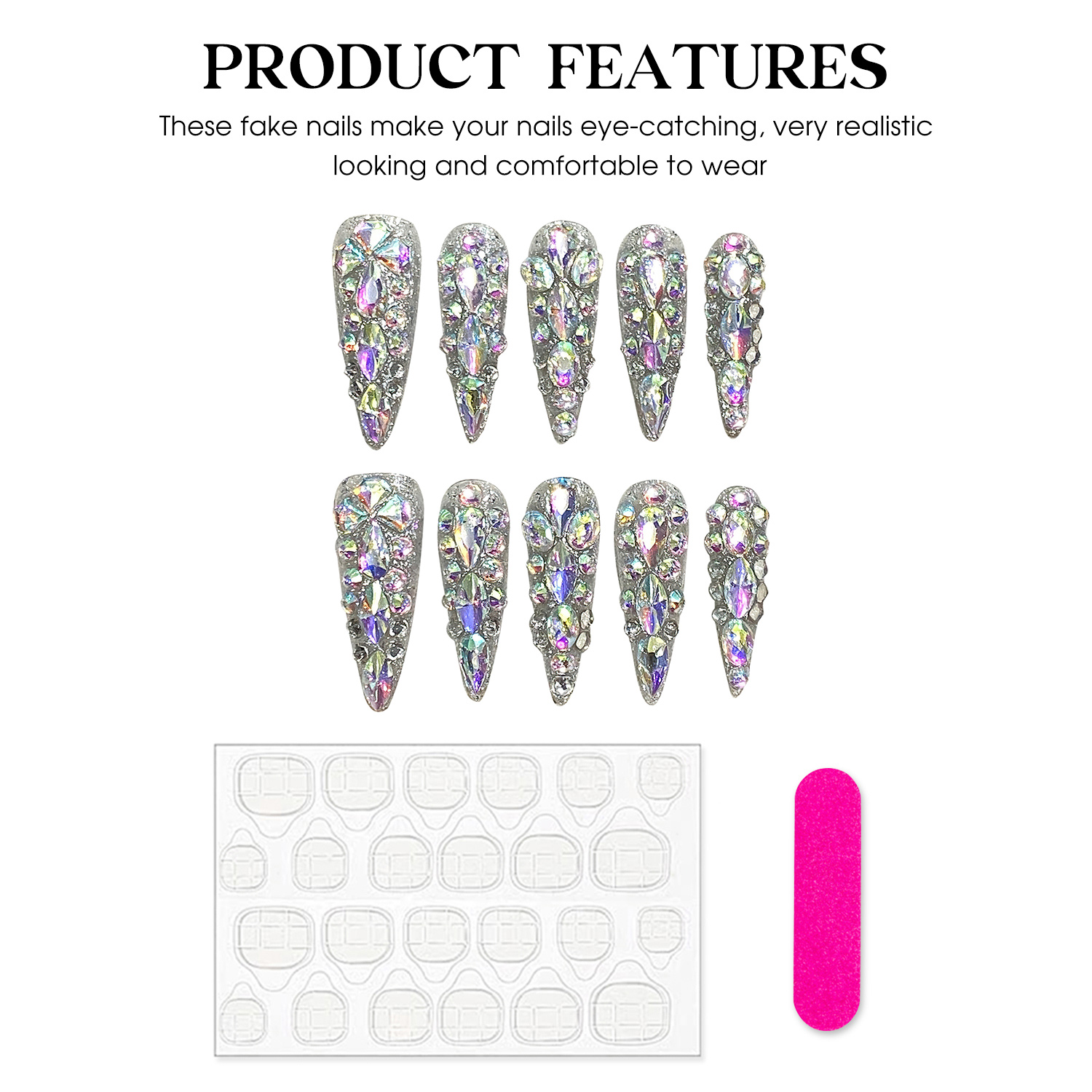 10 stuks handgemaakte pers op  - Nail Art Press On recensie en prijs