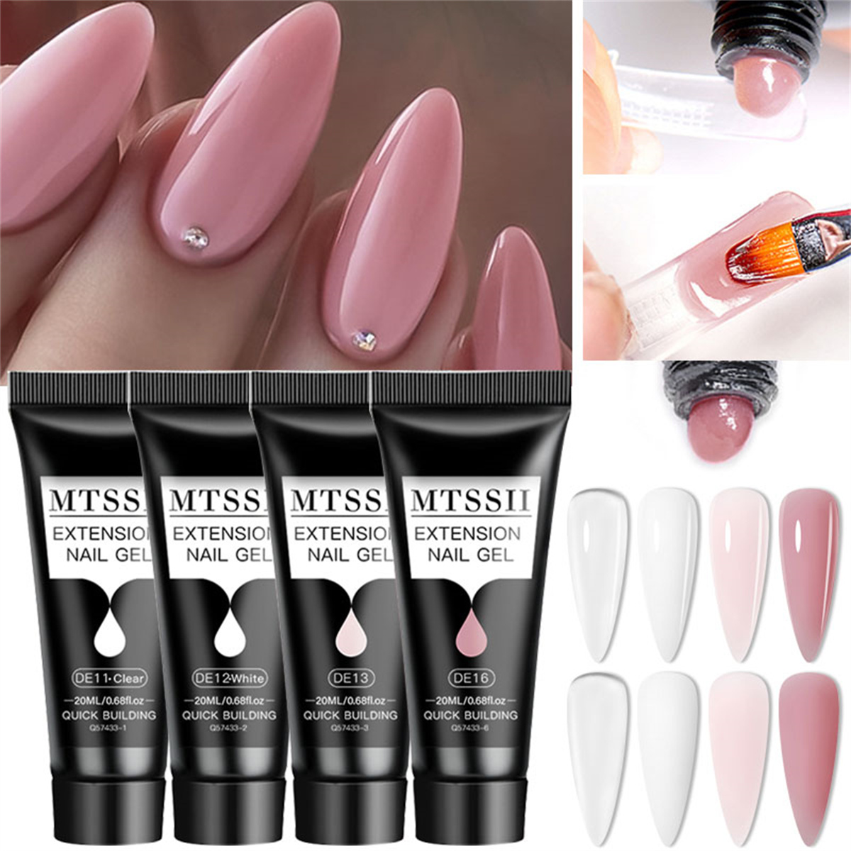 4/6/8 stuks 20ml Poly Nagelver - Polygel Nail Kit recensie en prijs