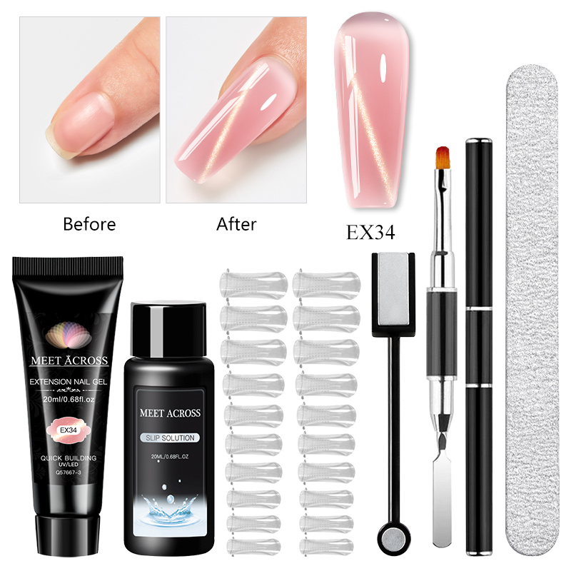 6-delige set 20ml Cat Eye Poly - Polygel Nail Kit recensie en prijs
