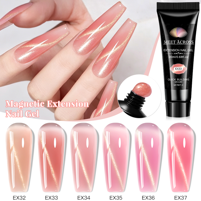 6-delige set 20ml Cat Eye Poly - Polygel Nail Kit recensie en prijs